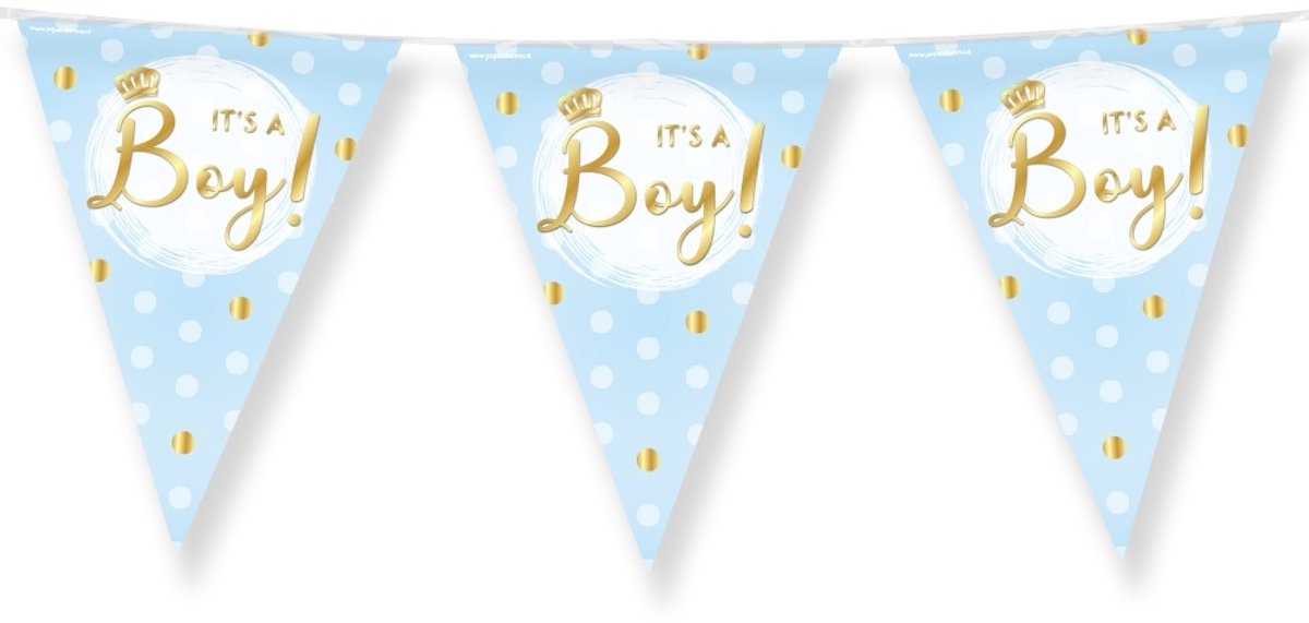 Party flags foil its a boy! | 6 stuks